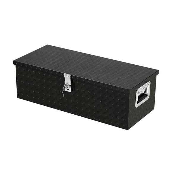 30 Inch Aluminum Truck Tool Box, Lockable Under Seat Storage Organizer, Heavy-Duty & Weatherproof Car Toolbox for Pickup, SUV, Van Rust-Proof Design with Side Handle