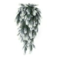 thumbnail image 1 of 30 Inch Artificial Christmas Swag, Frosted Teardrop Wreath with Real Touch Pine, Winter Door Hanging for Indoor Outdoor Xmas Decor, 1 of 5