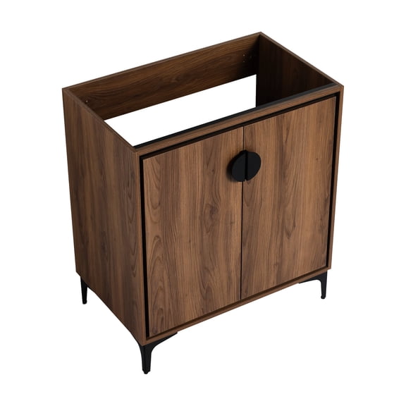 30-Inch Bathroom Cabinet with 2 Doors Engineered Wood American Style for Bathroom Long-Term Use Easy Installation