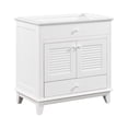 thumbnail image 1 of 30 Inch Bathroom Vanity Base Only, Single Bathroom Vanity Base with Two Shutter Door Cabinet and One Drawer, Bathroom Vanity Cabinet Without Sink, Solid Wood Frame (White), 1 of 9
