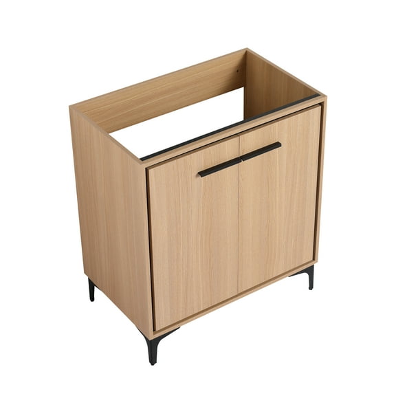 30 Inch Bathroom Vanity Base without Basin, Storage Cabinet with Doors, Engineering Wood