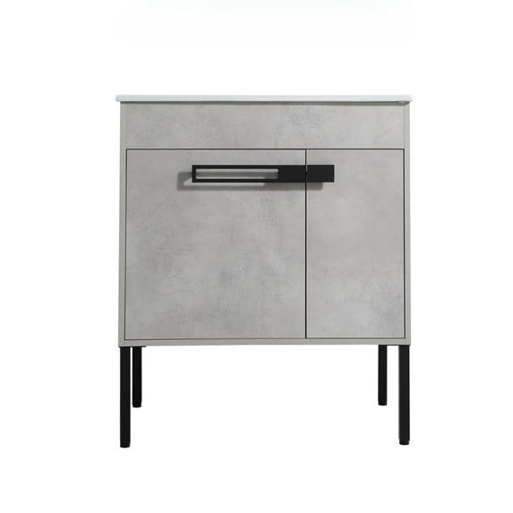 30 Inch Bathroom Vanity Cabinet with Soft-Close Doors, Freestanding or Floating Modern Vanity with Ample Storage, No Sink Included, Contemporary Bathroom Furniture for Home Renovation