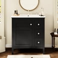 thumbnail image 1 of 30-Inch Bathroom Vanity with Ceramic Sink Soft-Close Feature and Easy Installation, 1 of 7
