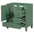 thumbnail image 1 of 30 Inch Bathroom Vanity without Sink, Modern Under Sink Cabinet with 3 Drawers and 1 Door, Floor Storage Cabinet for Bathroom, Green, 1 of 7