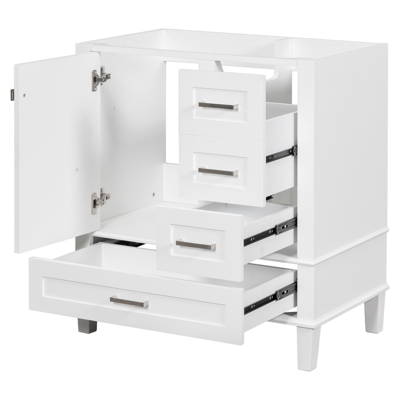 30 Inch Bathroom Vanity without Sink, Modern Under Sink with 3