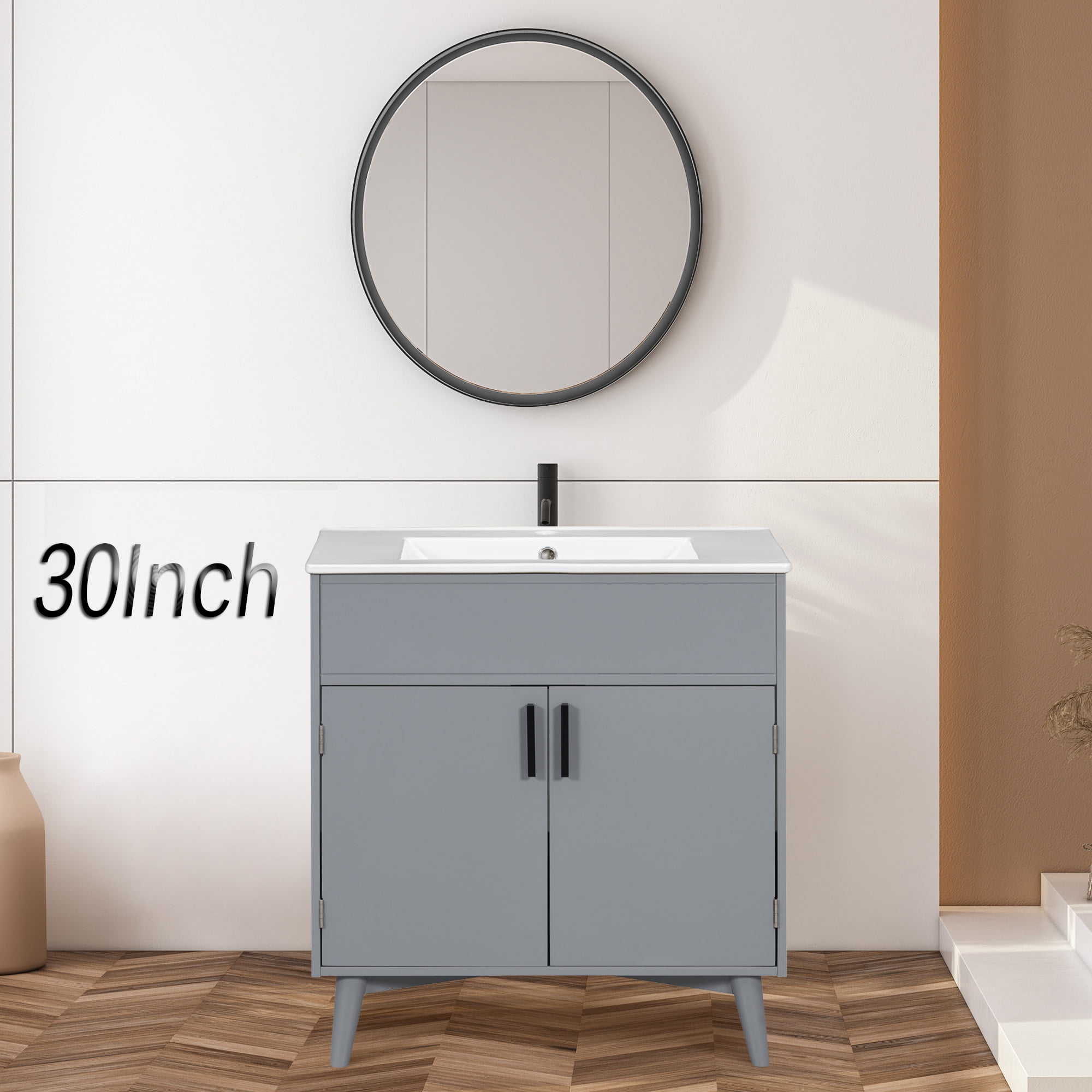 30 Inch Bathroom vanity Set, Combo Cabinet, Bathroom Storage Cabinet ...