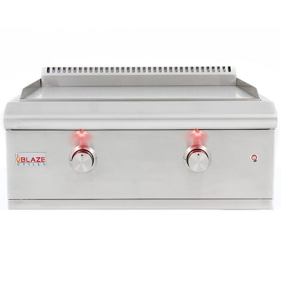 30" Inch Built In Gas Griddle | Natural Gas NG | Perfect For Any Outdoor Kitchen | Grill, Fry, Saute On This Durable Stainless Steel | Best Of Backyard For Grilling Masters | BLZ-GRIDDLE-LTE-NG