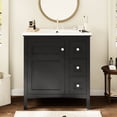 thumbnail image 1 of 30-Inch Ceramic Sink Vanity / High-Capacity Drawers for Organized Storage, 1 of 7