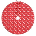 thumbnail image 1 of 30 Inch Christmas Tree Skirt – Velvet Plush Tree Mat, Soft Thickened Polyester with Red Ties, Single-Sided Printing, Available in 30in/36in/48in, Perfect for Holiday Xmas Tree Decoration, 1 of 7