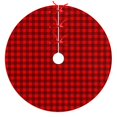 thumbnail image 1 of 30 Inch Christmas Tree Skirt – Velvet Plush Tree Mat, Soft Thickened Polyester with Red Ties, Single-Sided Printing, Available in 30in/36in/48in, Perfect for Holiday Xmas Tree Decoration, 1 of 7
