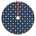thumbnail image 1 of 30 Inch Christmas Tree Skirt – Velvet Plush Tree Mat, Soft Thickened Polyester with Red Ties, Single-Sided Printing, Available in 30in/36in/48in, Perfect for Holiday Xmas Tree Decoration, 1 of 7