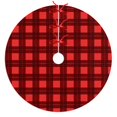 thumbnail image 1 of 30 Inch Christmas Tree Skirt – Velvet Plush Tree Mat, Soft Thickened Polyester with Red Ties, Single-Sided Printing, Available in 30in/36in/48in, Perfect for Holiday Xmas Tree Decoration, 1 of 7