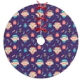 thumbnail image 1 of 30 Inch Christmas Tree Skirt – Velvet Plush Tree Mat, Soft Thickened Polyester with Red Ties, Single-Sided Printing, Available in 30in/36in/48in, Perfect for Holiday Xmas Tree Decoration, 1 of 7