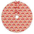 thumbnail image 1 of 30 Inch Christmas Tree Skirt – Velvet Plush Tree Mat, Soft Thickened Polyester with Red Ties, Single-Sided Printing, Available in 30in/36in/48in, Perfect for Holiday Xmas Tree Decoration, 1 of 7