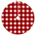 thumbnail image 1 of 30 Inch Christmas Tree Skirt – Velvet Plush Tree Mat, Soft Thickened Polyester with Red Ties, Single-Sided Printing, Available in 30in/36in/48in, Perfect for Holiday Xmas Tree Decoration, 1 of 7