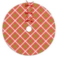 thumbnail image 1 of 30 Inch Christmas Tree Skirt – Velvet Plush Tree Mat, Soft Thickened Polyester with Red Ties, Single-Sided Printing, Available in 30in/36in/48in, Perfect for Holiday Xmas Tree Decoration, 1 of 7