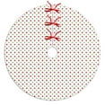 thumbnail image 1 of 30 Inch Christmas Tree Skirt – Velvet Plush Tree Mat, Soft Thickened Polyester with Red Ties, Single-Sided Printing, Available in 30in/36in/48in, Perfect for Holiday Xmas Tree Decoration, 1 of 7