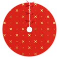 thumbnail image 1 of 30 Inch Christmas Tree Skirt – Velvet Plush Tree Mat, Soft Thickened Polyester with Red Ties, Single-Sided Printing, Available in 30in/36in/48in, Perfect for Holiday Xmas Tree Decoration, 1 of 7
