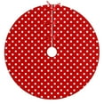 thumbnail image 1 of 30 Inch Christmas Tree Skirt – Velvet Plush Tree Mat, Soft Thickened Polyester with Red Ties, Single-Sided Printing, Available in 30in/36in/48in, Perfect for Holiday Xmas Tree Decoration, 1 of 7