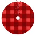 thumbnail image 1 of 30 Inch Christmas Tree Skirt – Velvet Plush Tree Mat, Soft Thickened Polyester with Red Ties, Single-Sided Printing, Available in 30in/36in/48in, Perfect for Holiday Xmas Tree Decoration, 1 of 7