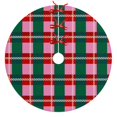 thumbnail image 1 of 30 Inch Christmas Tree Skirt – Velvet Plush Tree Mat, Soft Thickened Polyester with Red Ties, Single-Sided Printing, Available in 30in/36in/48in, Perfect for Holiday Xmas Tree Decoration, 1 of 7