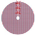 thumbnail image 1 of 30 Inch Christmas Tree Skirt – Velvet Plush Tree Mat, Soft Thickened Polyester with Red Ties, Single-Sided Printing, Available in 30in/36in/48in, Perfect for Holiday Xmas Tree Decoration, 1 of 7