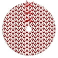 thumbnail image 1 of 30 Inch Christmas Tree Skirt – Velvet Plush Tree Mat, Soft Thickened Polyester with Red Ties, Single-Sided Printing, Available in 30in/36in/48in, Perfect for Holiday Xmas Tree Decoration, 1 of 7