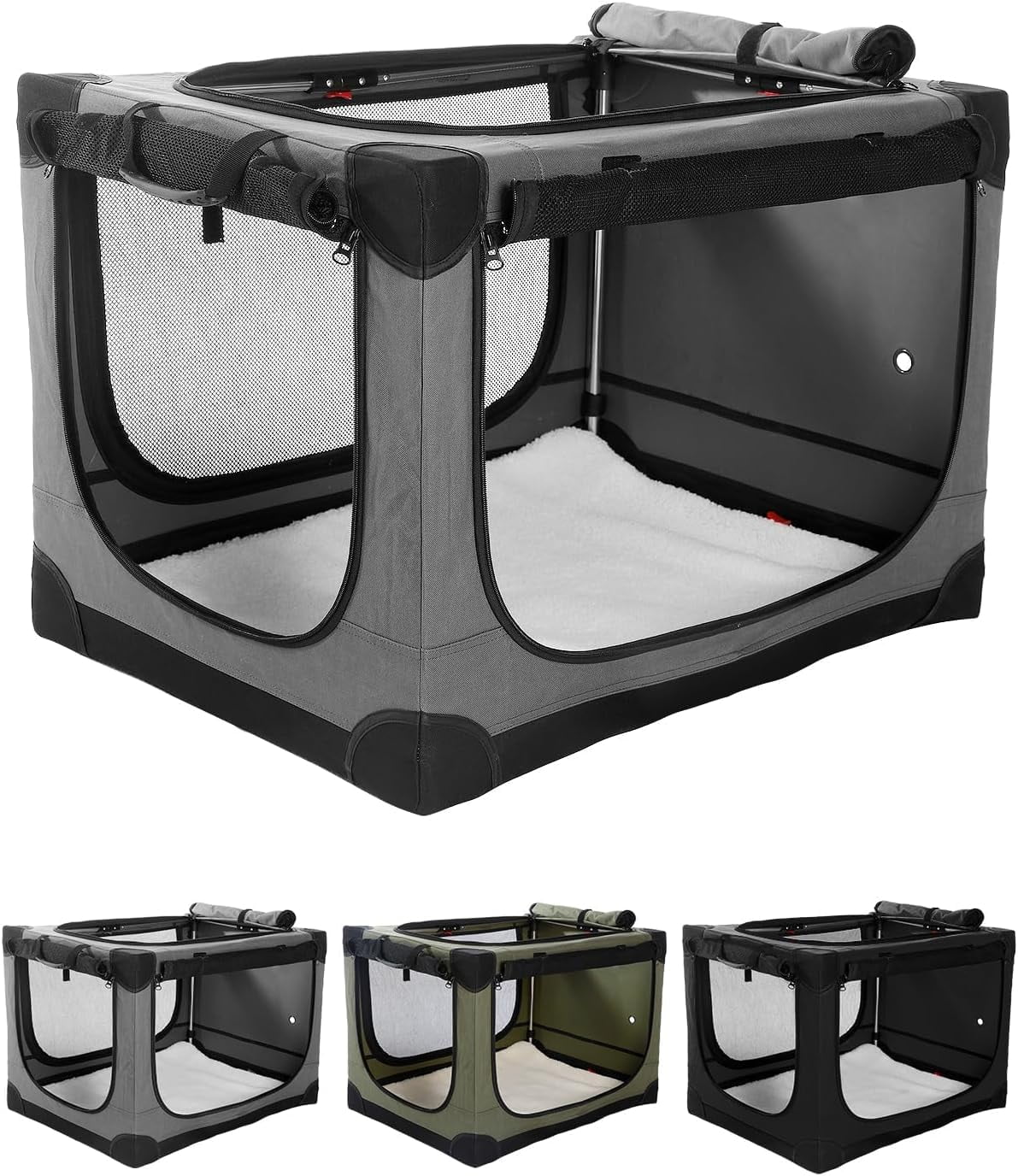 Stunning Largest Portable Dog Crate With Storage Feature image