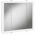 thumbnail image 1 of Design House 30" Wood Wall Mounted Mirrored Tri-View Bathroom Medicine Cabinet, White, 1 of 13