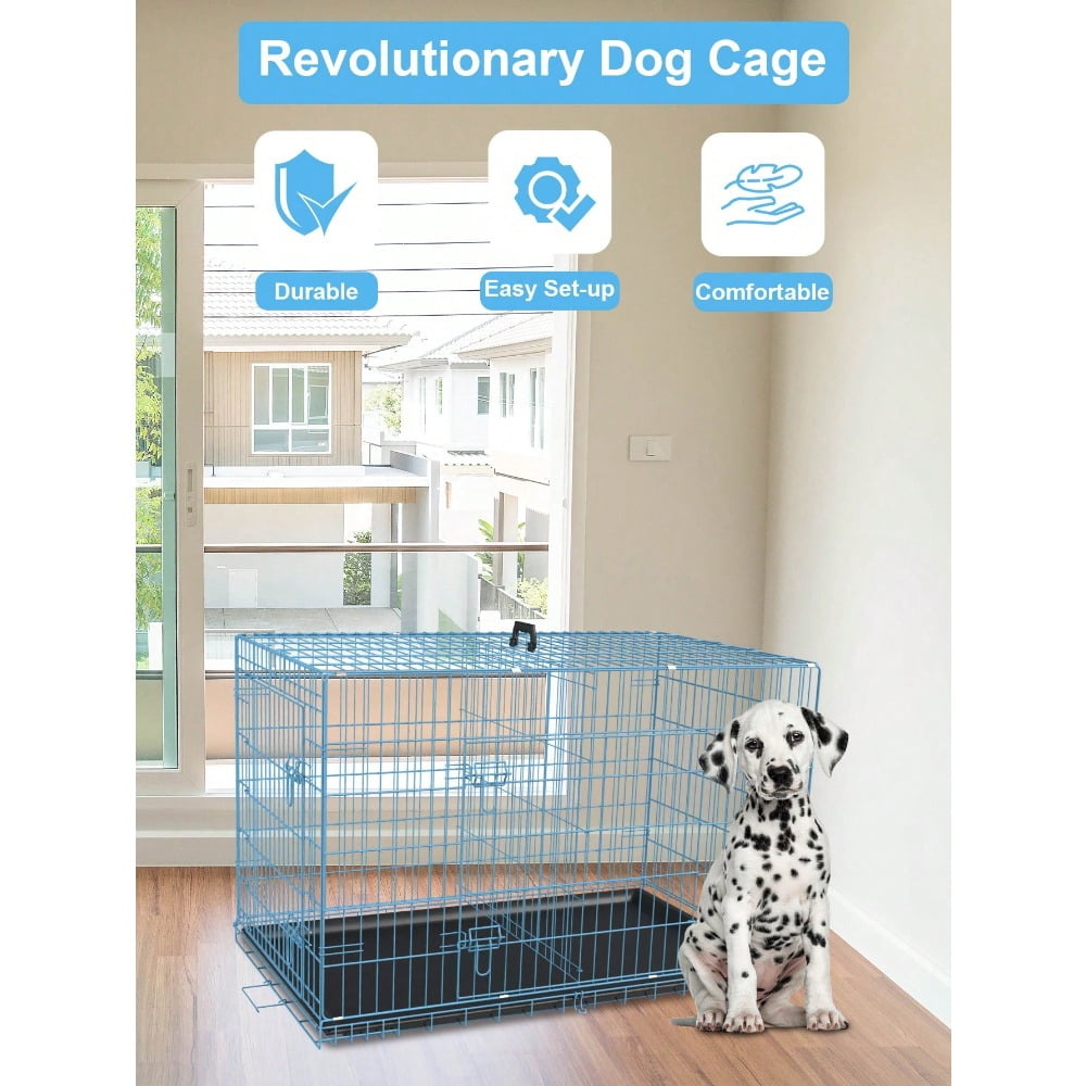 View of 30 Inch Dog Crates For Small Dogs Folding Mental Wire Crates Dog ...