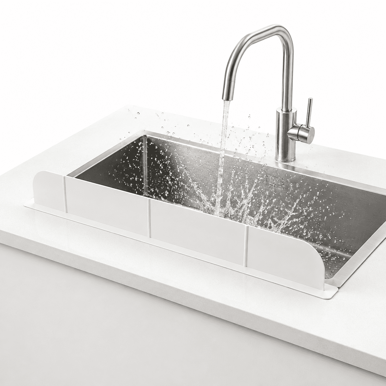 30 Inch Eco White Ultra Wide Silicone Sink Splash Guard for Kitchen ...