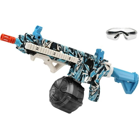 30-Inch Electric Gel Ball Blaster – 10 Rounds/Second, 1000  Capacity Drum, Manual & Auto Modes Splatter Blaster, Adjustable Stock for 14  Years Old