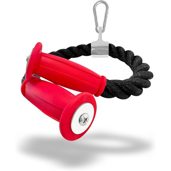 30 Inch Ergonomic Tricep Rope Attachment for Cable Machine, Non-Slip Fitness Rope with Comfortable Grip for Tricep Pushdowns, Lat Pulldowns, Rows, Home and Commercial Gym