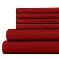 thumbnail image 1 of 30 Inch Extra Deep Pockets -King Giza 1000-Thread-Count Cotton 6-PC Sheet Set - Burgundy, 1 of 7
