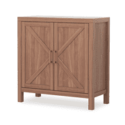 30 Inch Farmhouse Storage Cabinet, Farmhouse Sideboard Buffet Storage Cabinet, Kitchen Cupboard with Storage, Rustic Brown