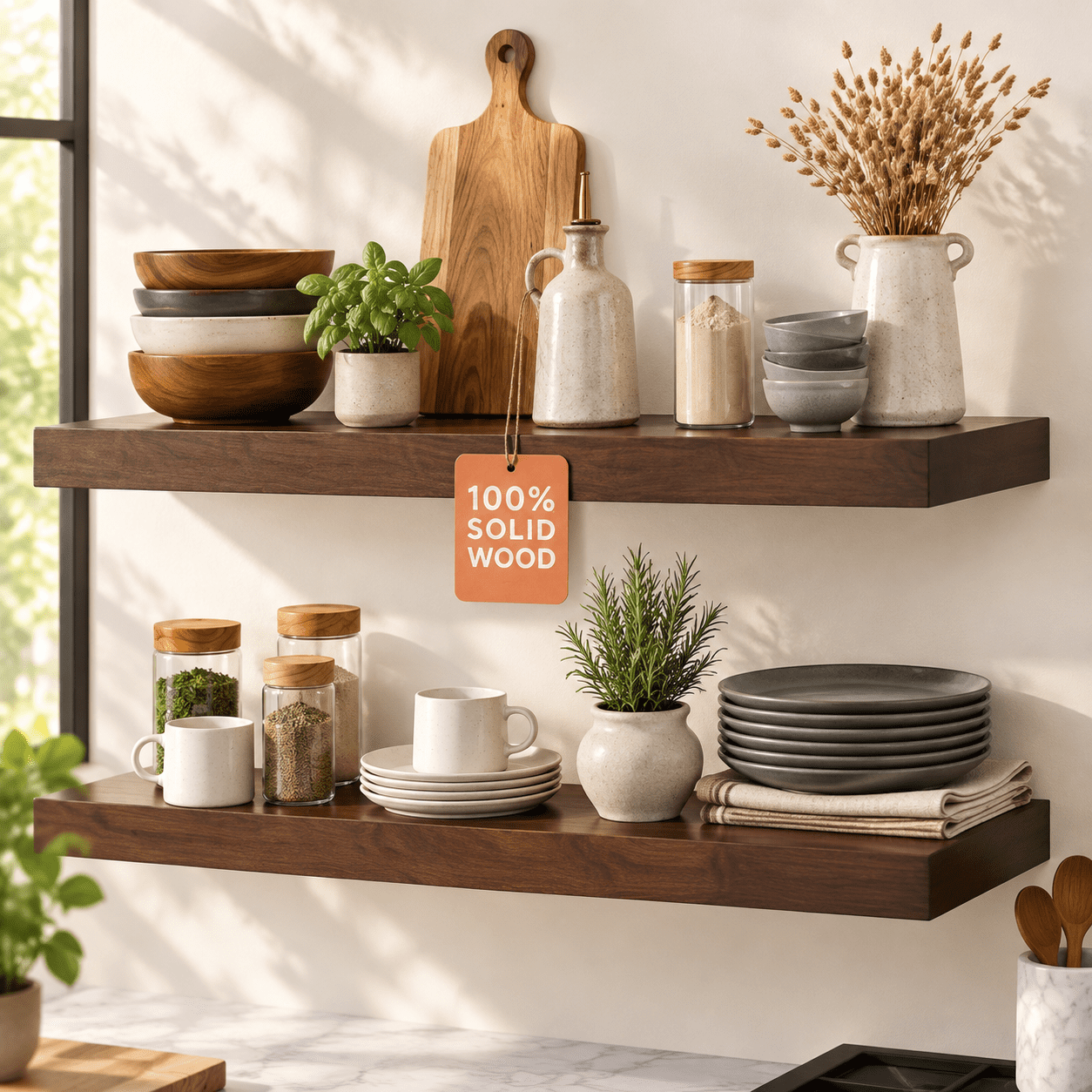 30 Inch Floating Shelves High-end Solid Pine Wood Set Of 4 - Walmart.com