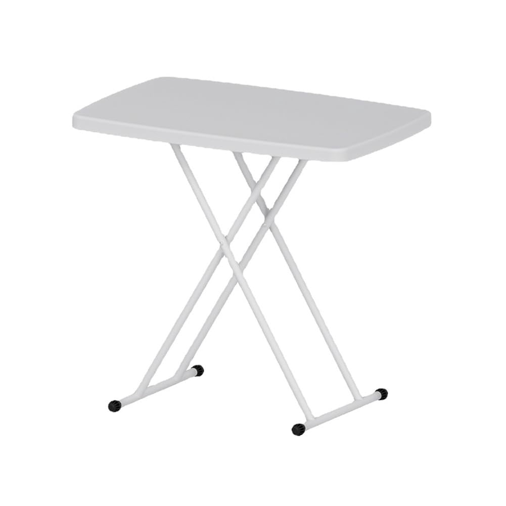 30 Inch Folding Table with Carrying Handle, Lightweight Portable HDPE Top Table for Indoor Outdoor Picnic Camping Crafting, White