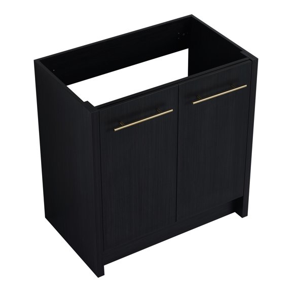30 Inch Freestanding Bathroom Vanity - Black Chestnut, Modern Outlook, Soft-close Door, Abundant Storage Startup 30" Luring Model, Ample Enticing Model