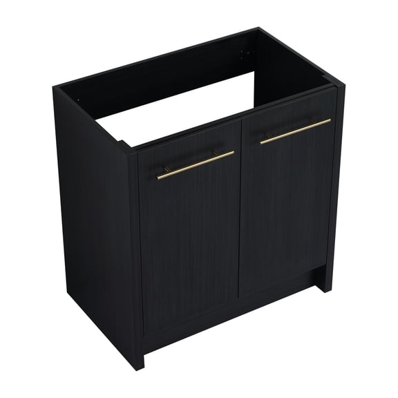 30 Inch Freestanding Bathroom Vanity - Black Chestnut, Modern Outlook, Soft-close Door, Abundant Storage Startup Enticing Model, Ample Alluring Model