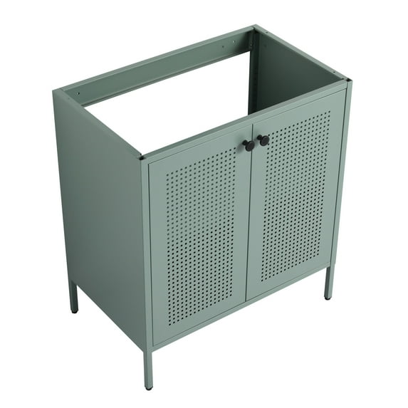 30-Inch Freestanding Bathroom Vanity with Double Doors & Soft-Close Hinges, Modern Storage Cabinet Without Sink, Water-Resistant Design for Small Spaces & Adjustable Shelving