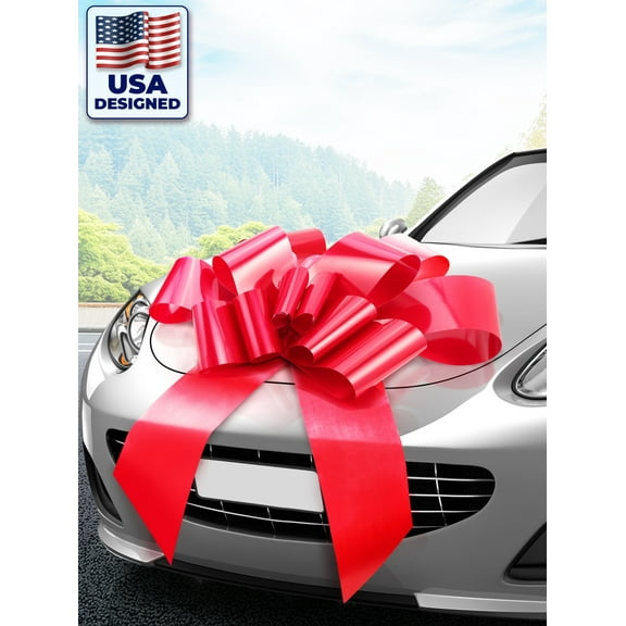 30 Inch Giant Red Car Gift Bow, Polypropylene Indoor / Outdoor Décor Bow by Mata1