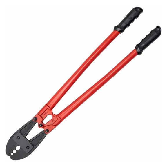 30" Hand Swager Tool - Wire Rope Crimping Tool for 5/32", 1/4", 5/16" Cable - Alloy Steel Construction with Labor-Saving Handle