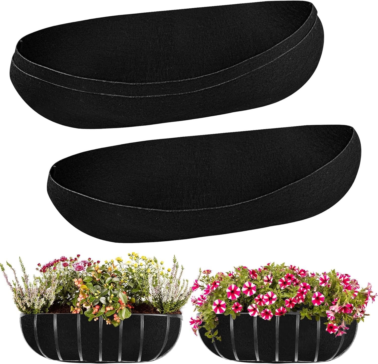 30 Inch Hanging Basket Liners for Hanging Baskets,Bexikou 3Pcs Trough