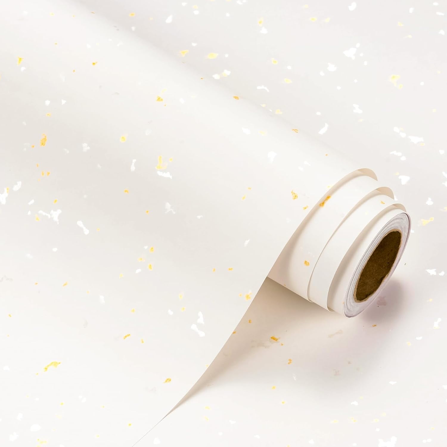 30 Inch Jumbo Ivory Wrapping Paper Roll - 30 Inch x 16.5 Feet - Ivory Gold Design with Silky Touch Perfect for Birthday, Holiday, Wedding, Baby Shower