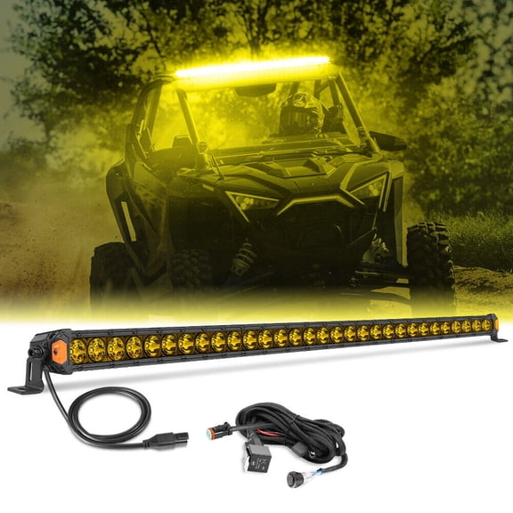 30"Inch LED Work Light Bar Single Row Spot Flood Truck Driving Amber Fog Lamp US
