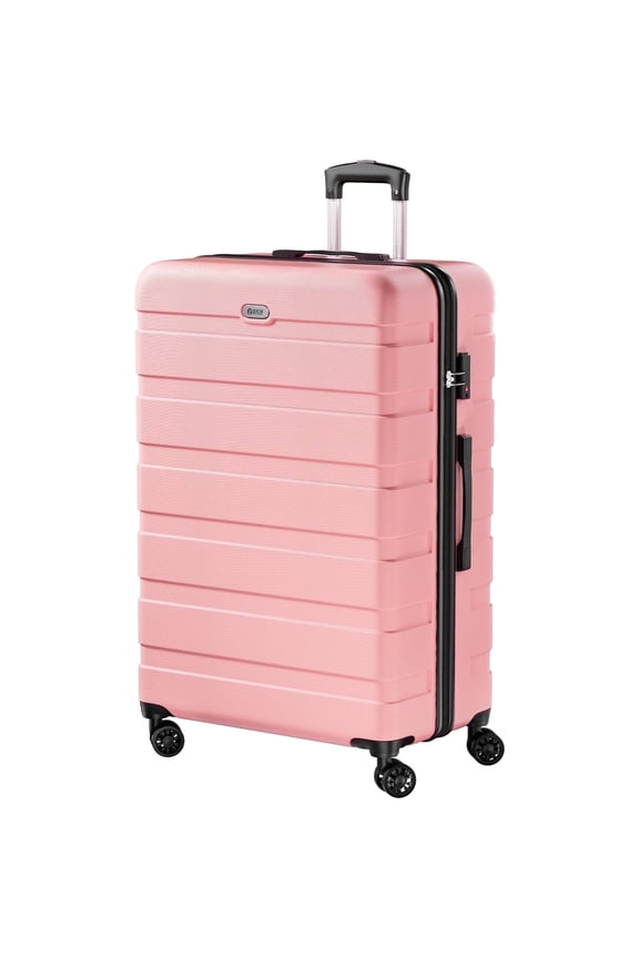Luggage PC ABS Lightweight Suitcase with Wheels TSA Lock Hardshell Checked-Large Luggage 30 inch Pink