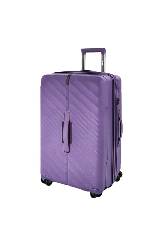 30" Large Checked Hardside Luggage, Expandable Suitcase with Spinner Wheels and TSA Lock, Purple - DQ135