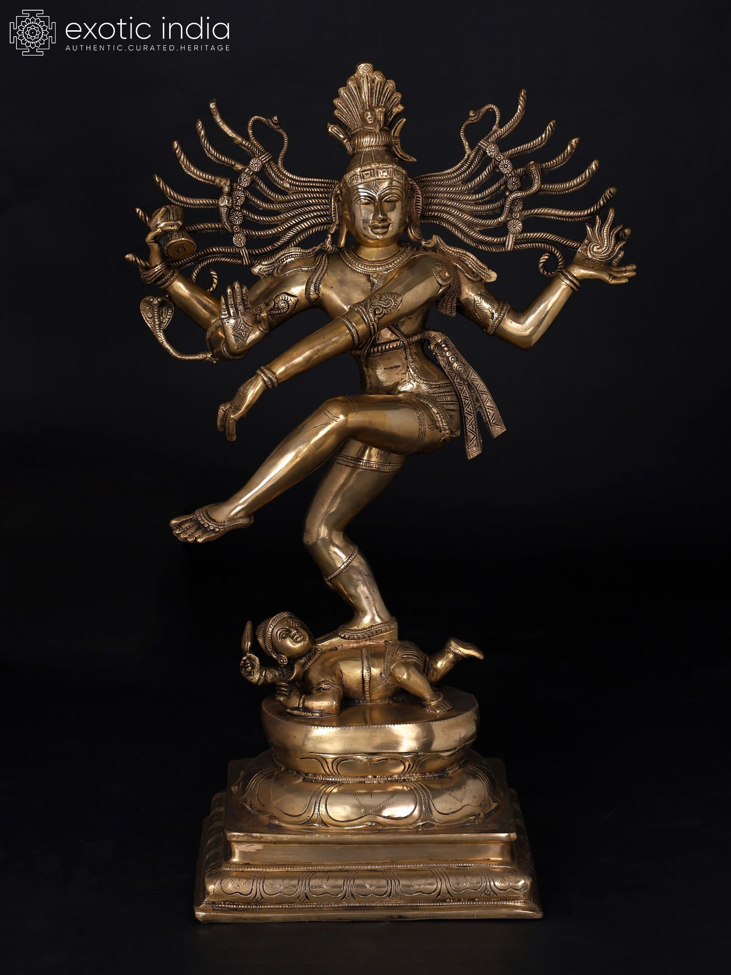 30 Inch Large Nataraja Dancing Lord Shiva Brass Statue - Cosmic Dance ...