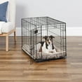 thumbnail image 1 of 30-Inch for Medium Breeds, 21-40 lbs, Single Door Folding Dog Crate with Divider Panel, Leak-Proof Tray & Secure Latch, Portable, Durable & Easy to Assemble, 1 of 6