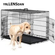 30 inch Dog Crates for Small Dogs Puppy Crate Foldable Metal Dog Crate Small Dog Kennel Indoor Dog Cage for Small Dog 10-30 Pounds, Black